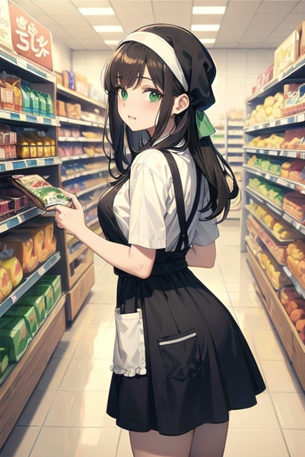 まみちゃん、棚にびっくり！