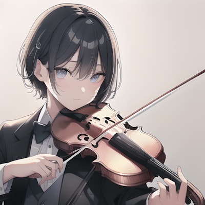 ヴァイオリンを弾く男の子