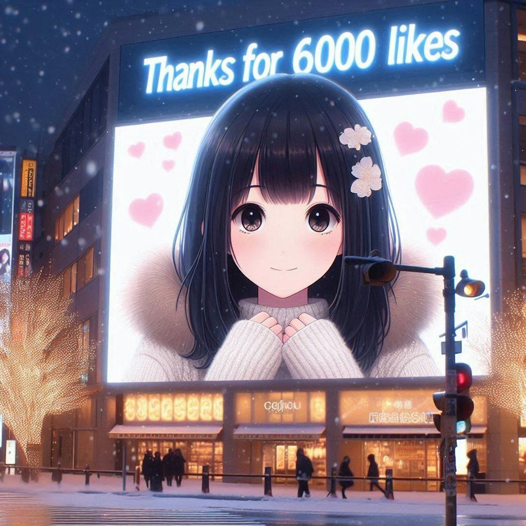 ６０００いいね感謝