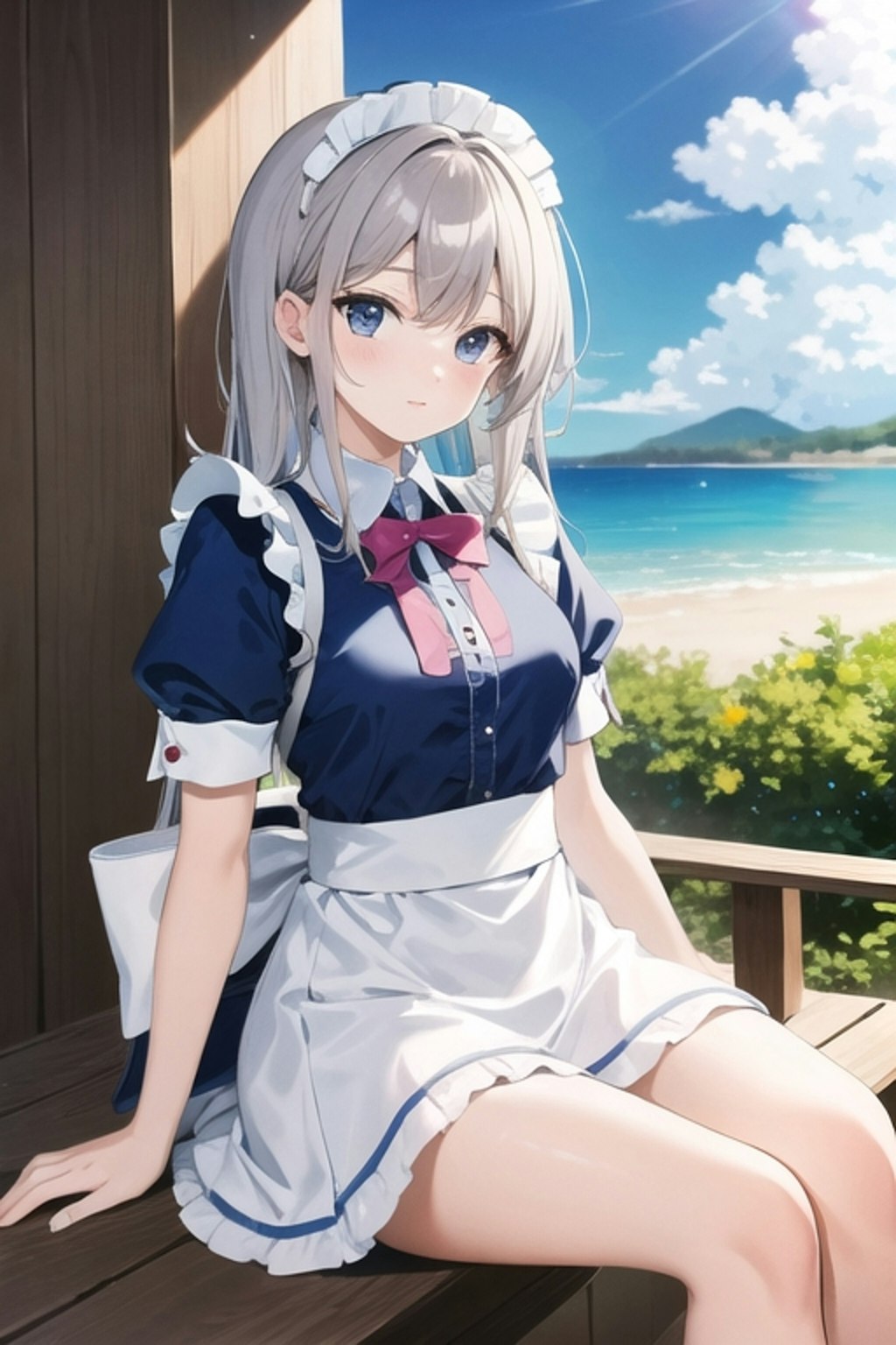 夏のメイドさん