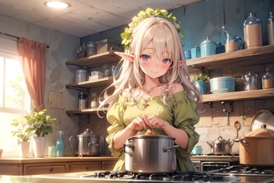 Elf preparing a meal 36