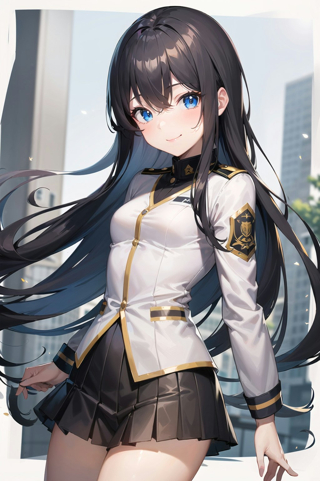 黒髪お嬢様・軍服