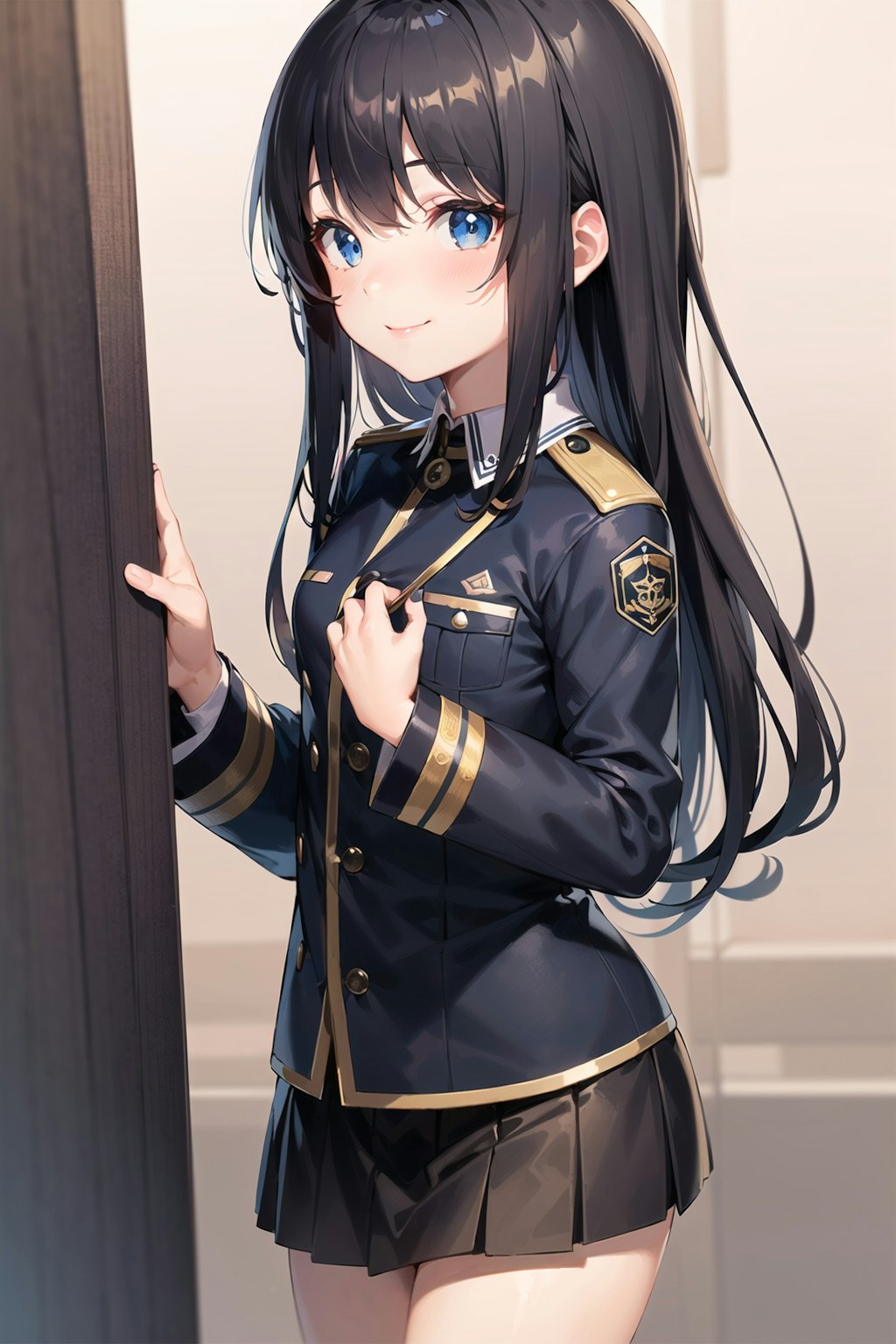 黒髪お嬢様・軍服