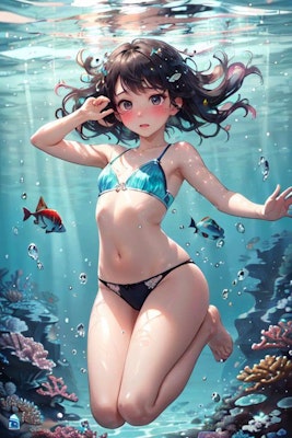 水中の少女1