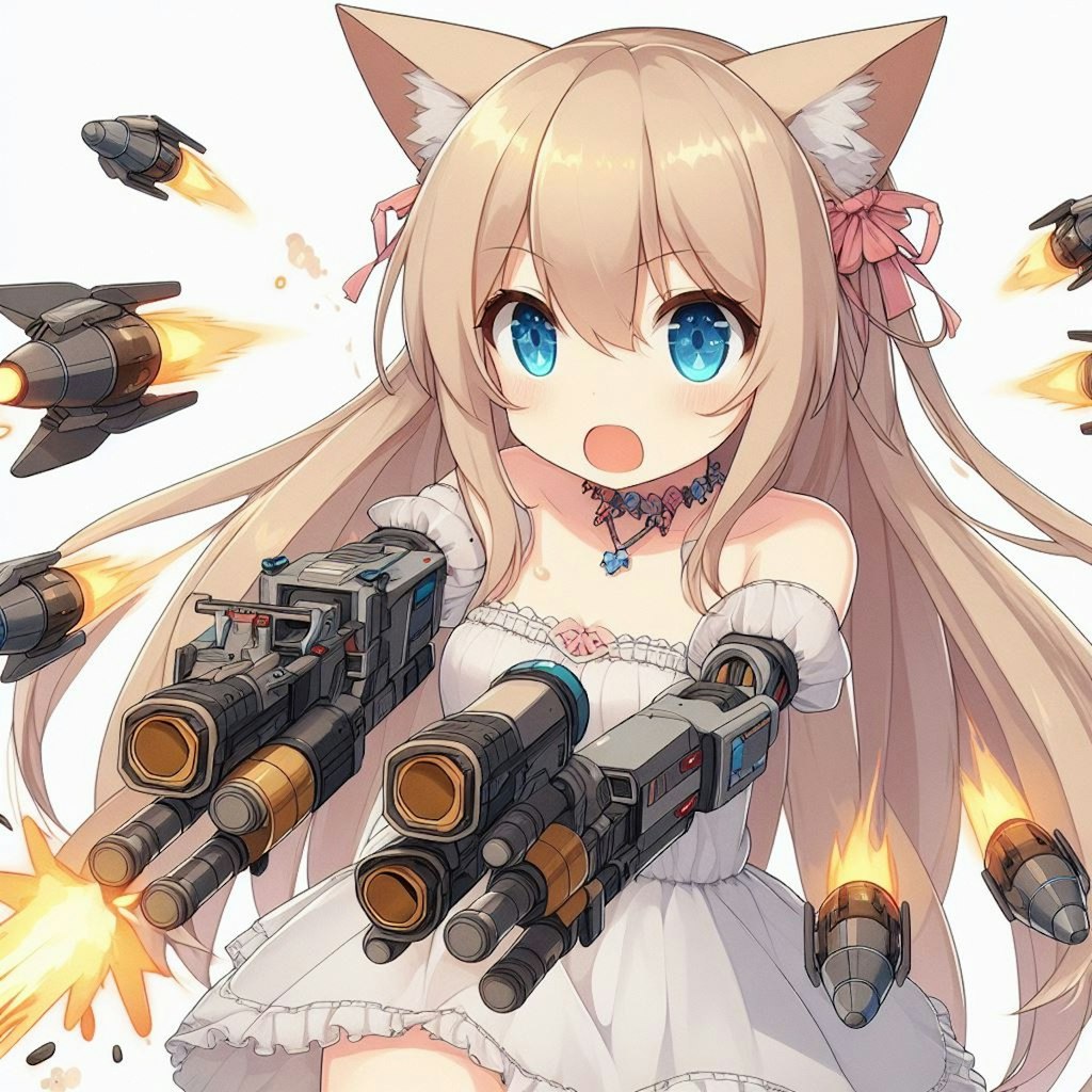 手を武器にして戦うミリアちゃん