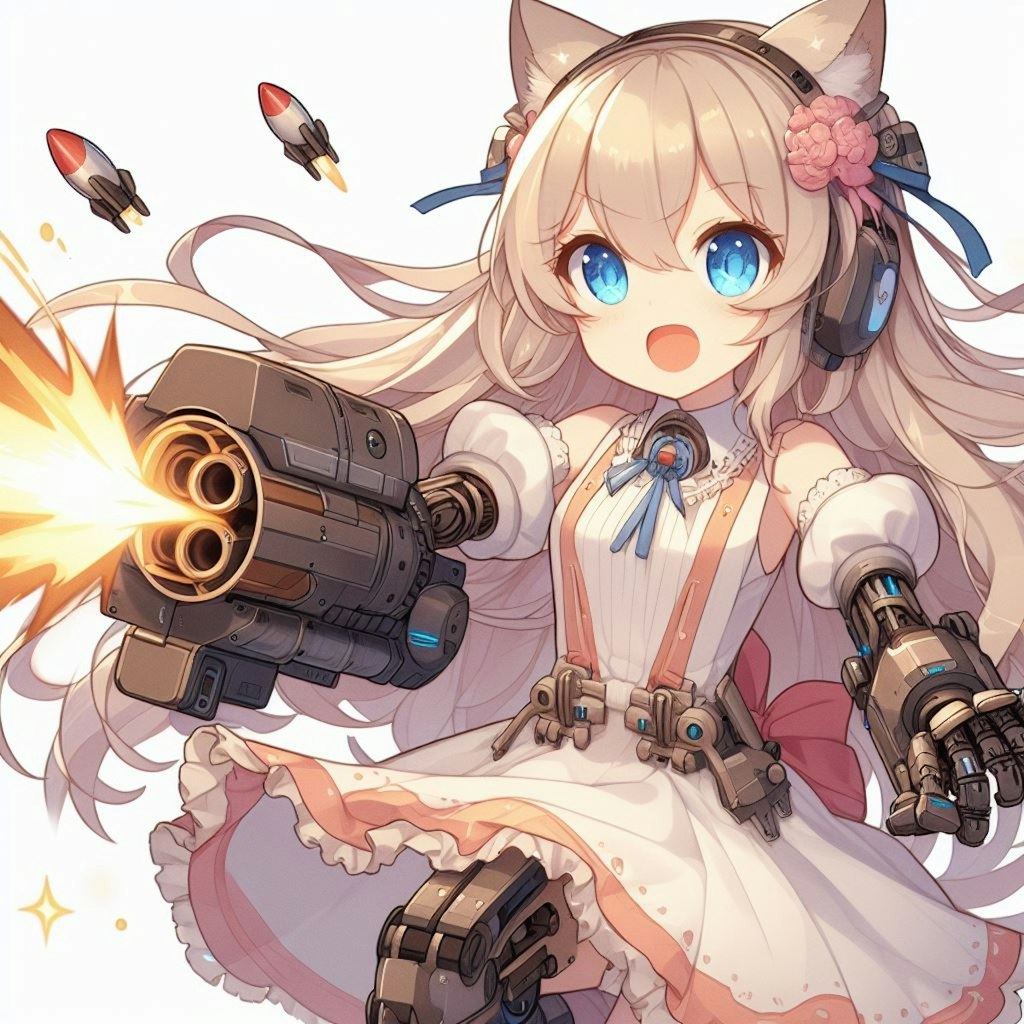 手を武器にして戦うミリアちゃん