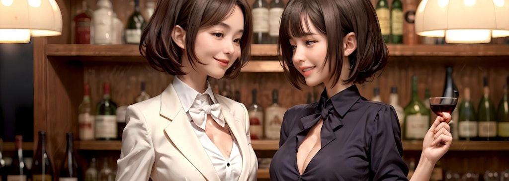 Bar 二人の酔っ払い