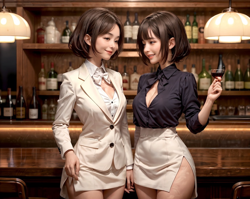 Bar 二人の酔っ払い