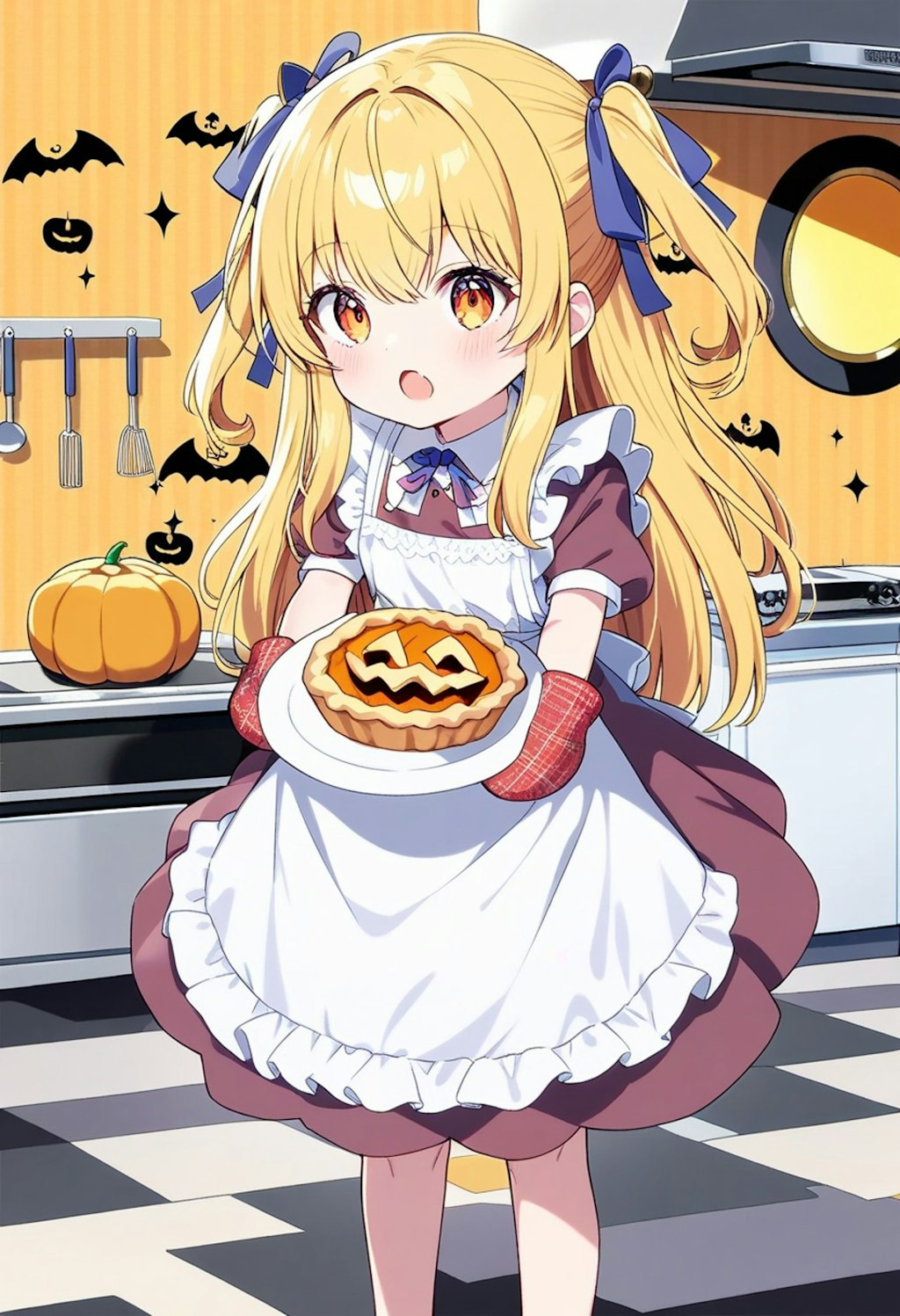 ハロウィンのパイ焼けたよ