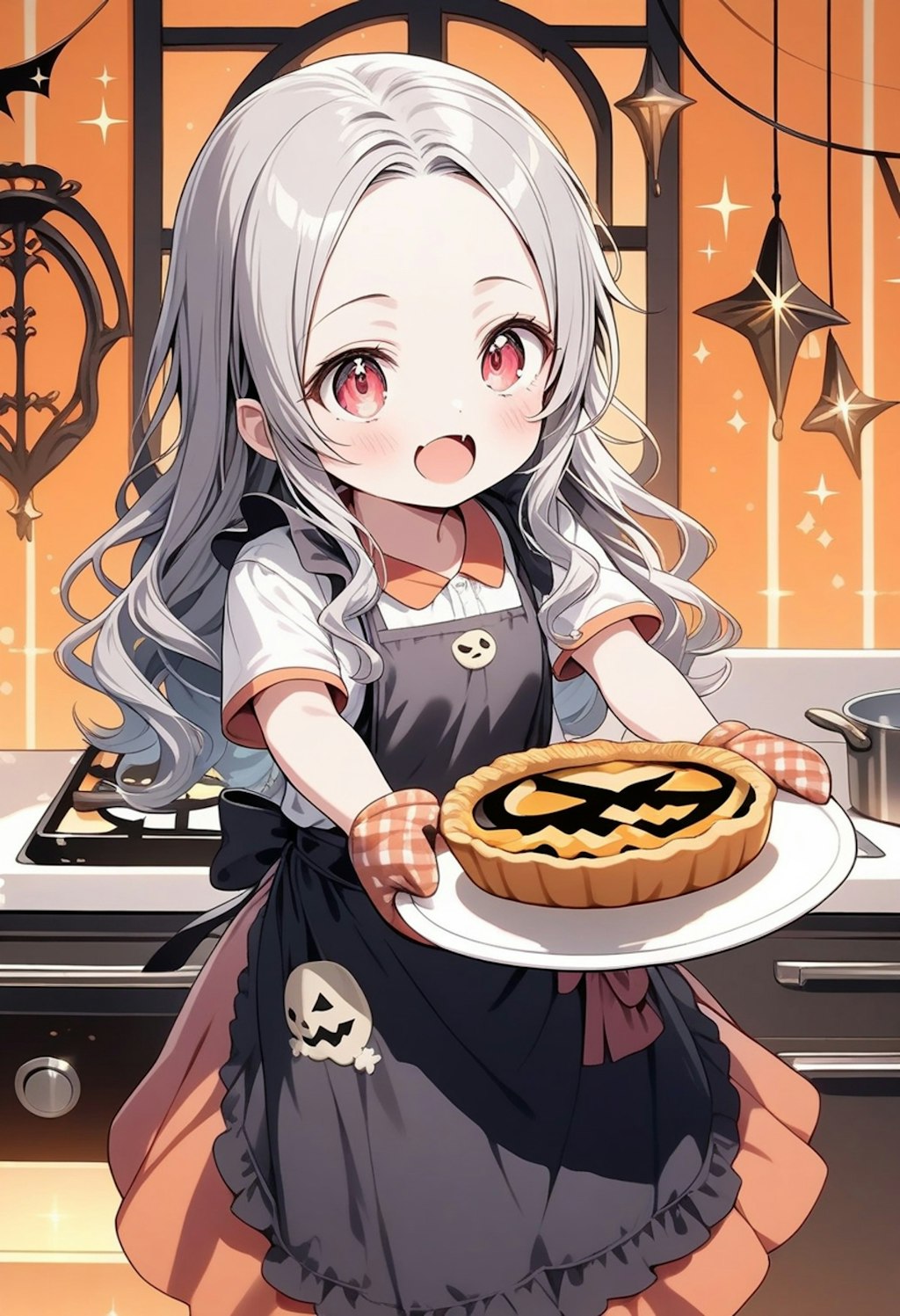 ハロウィンのパイ焼けたよ