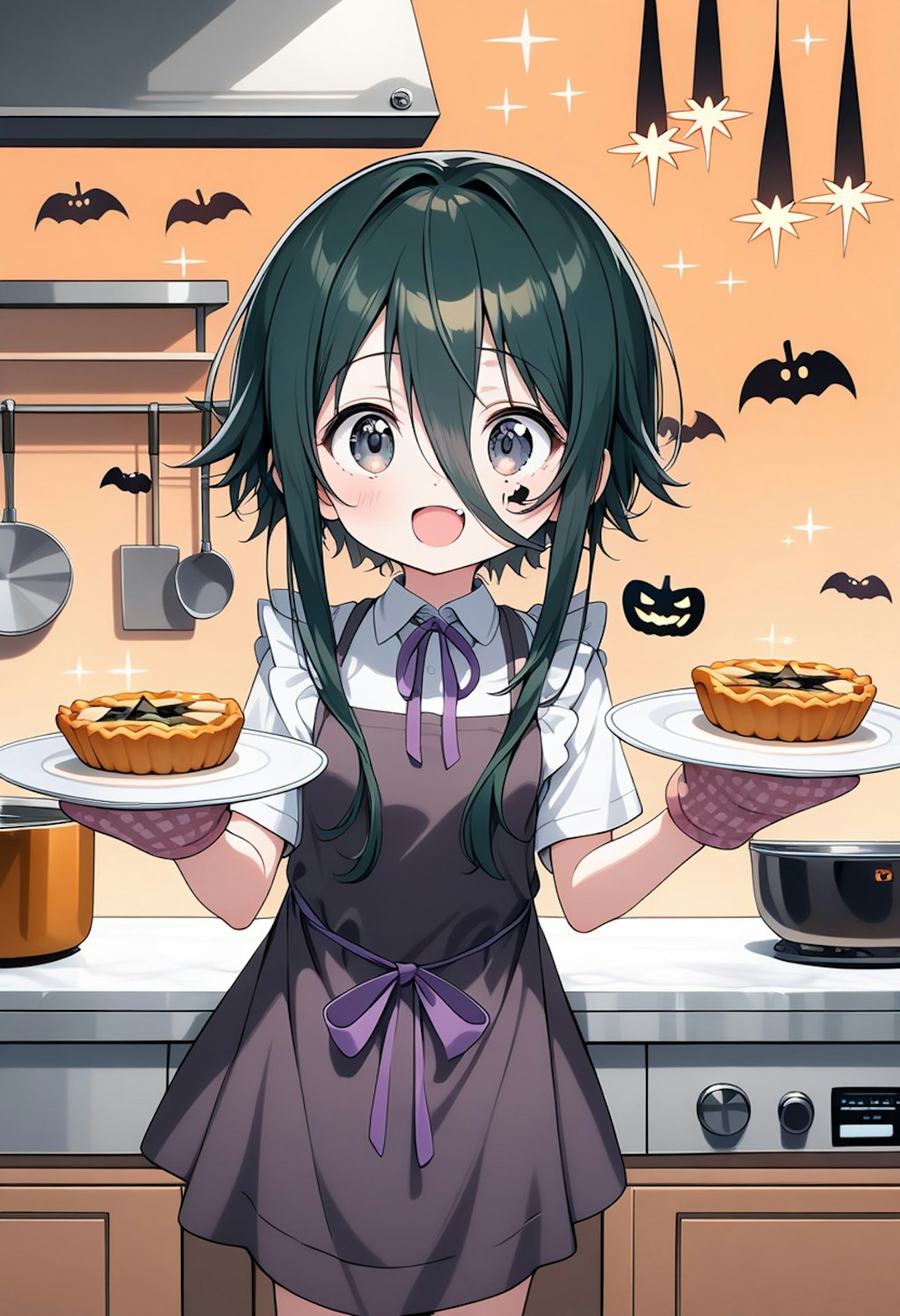 ハロウィンのパイ焼けたよ