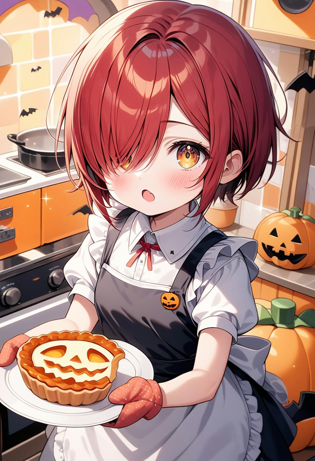 ハロウィンのパイ焼けたよ