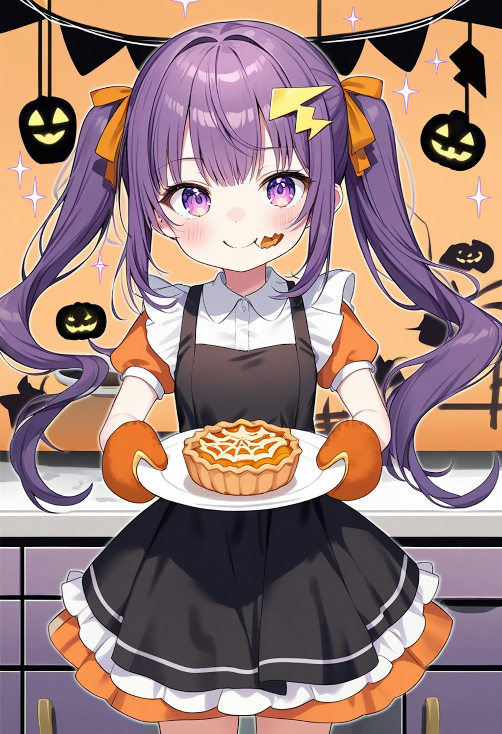 ハロウィンのパイ焼けたよ