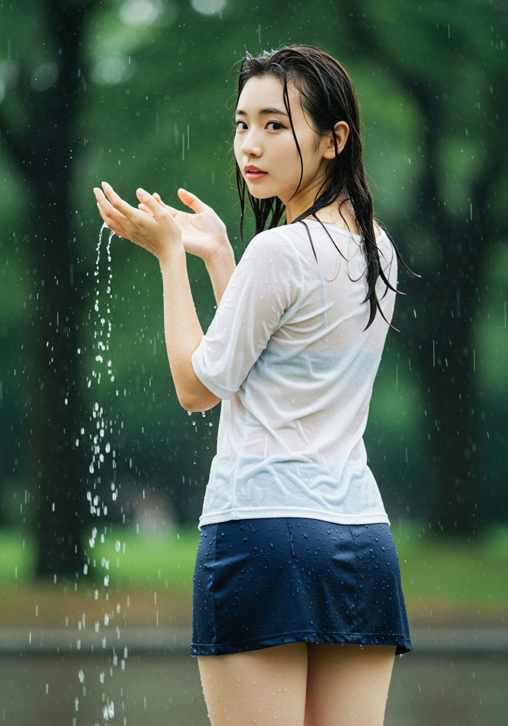 突然の雨