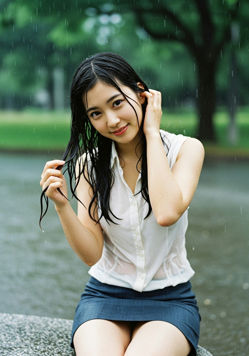 突然の雨