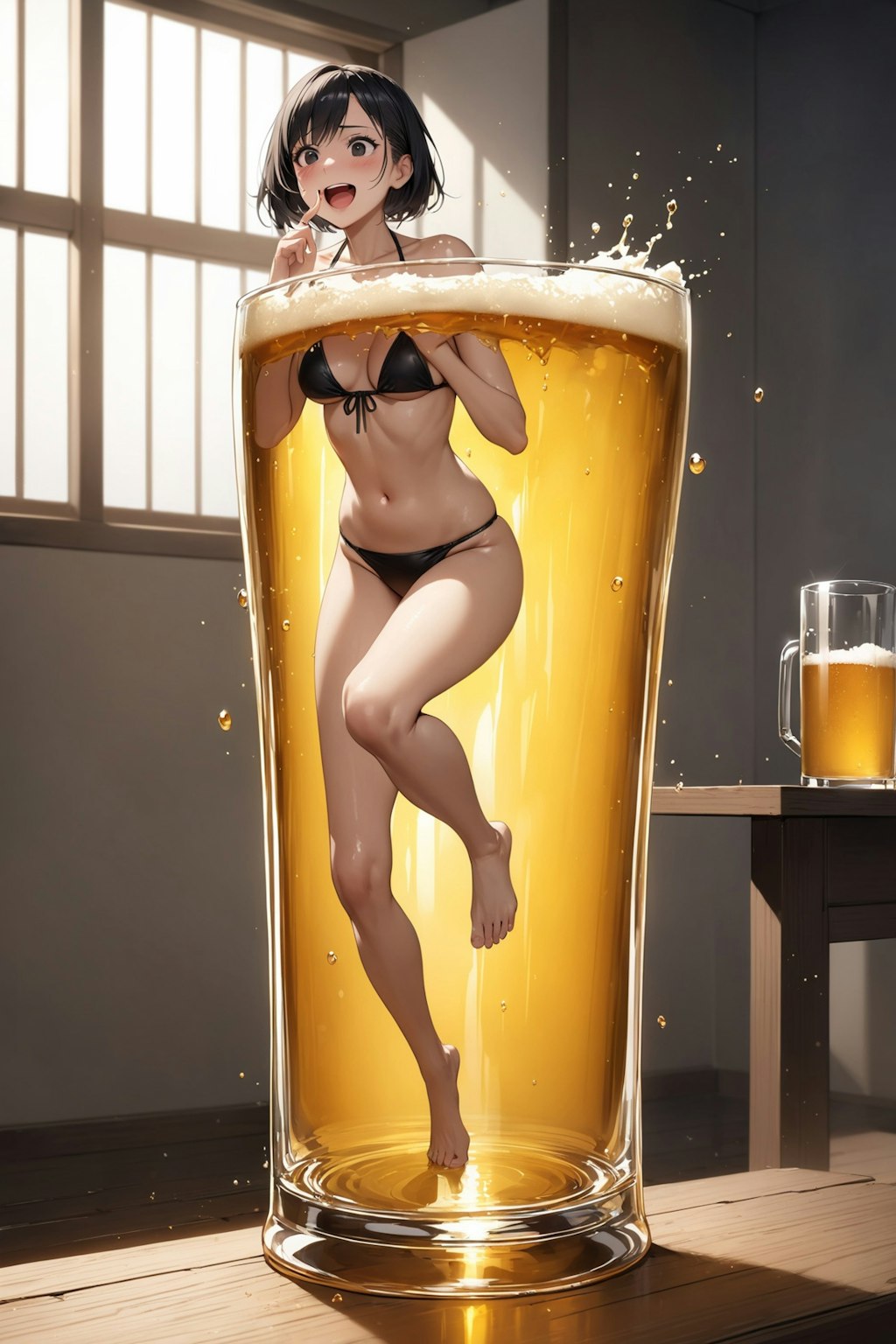 ビールを飲みたい→ビールに浸かりたい