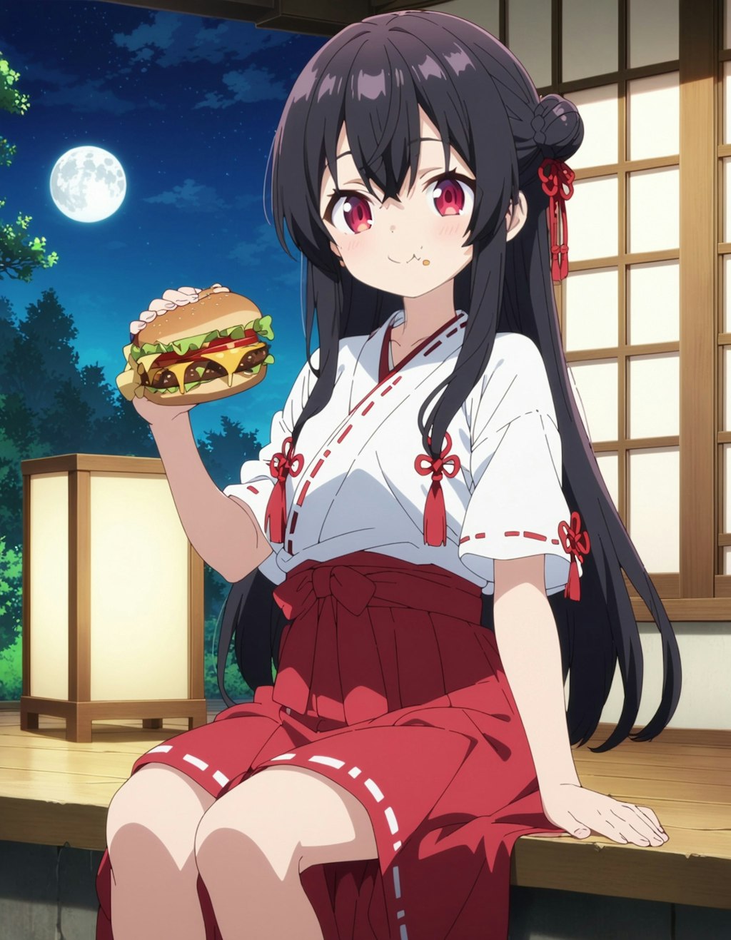 月夜に響くハンバーガー