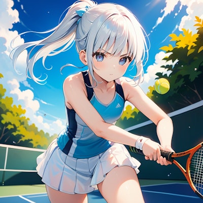tennis playing お嬢様