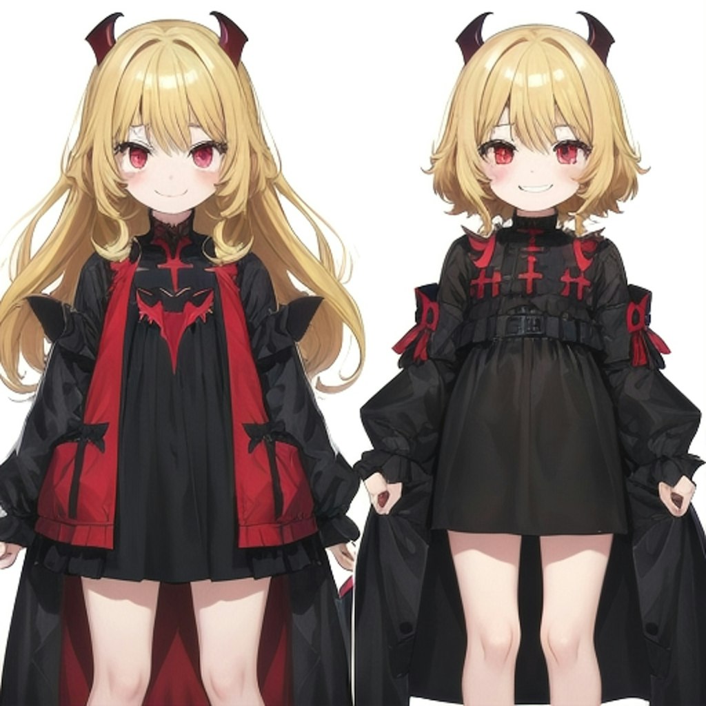 悪魔娘ちゃん、衣装と表情テスト