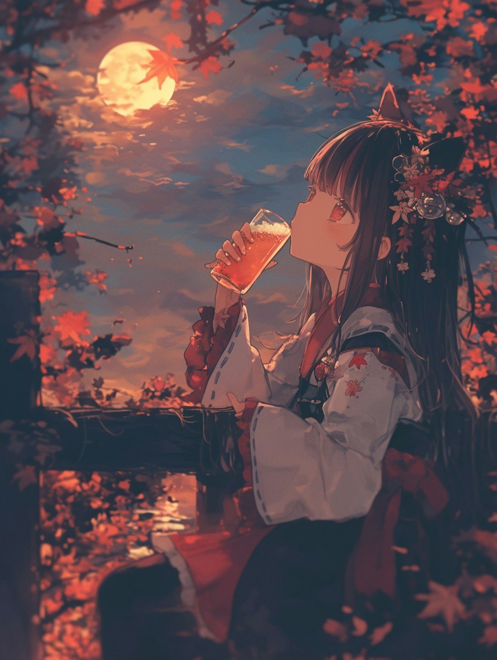 月見酒。