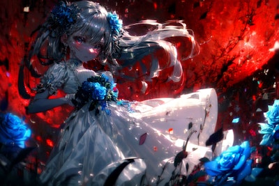 赤い月と青い薔薇の少女 02