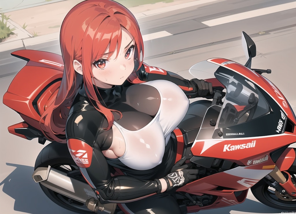 赤い髪のライダーっ娘(というよりお姉さん)♡ 4（12枚）