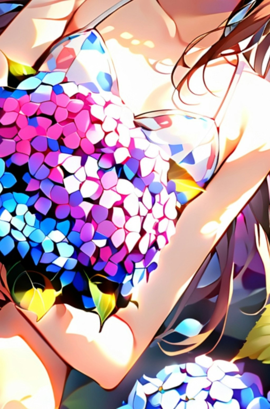桜内梨子 紫陽花カーテン1 『さくらうちりこっぴーです♪』「奇跡だよー！」