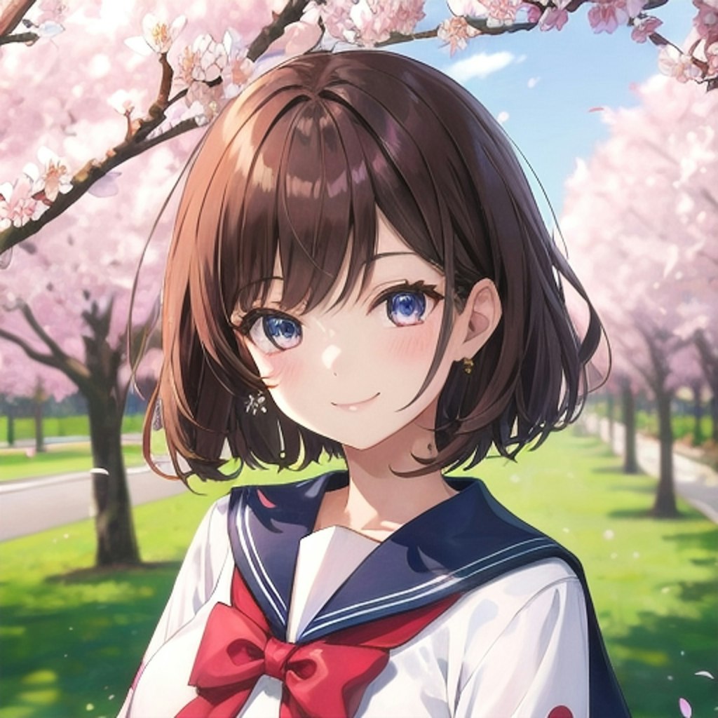 桜の下で
