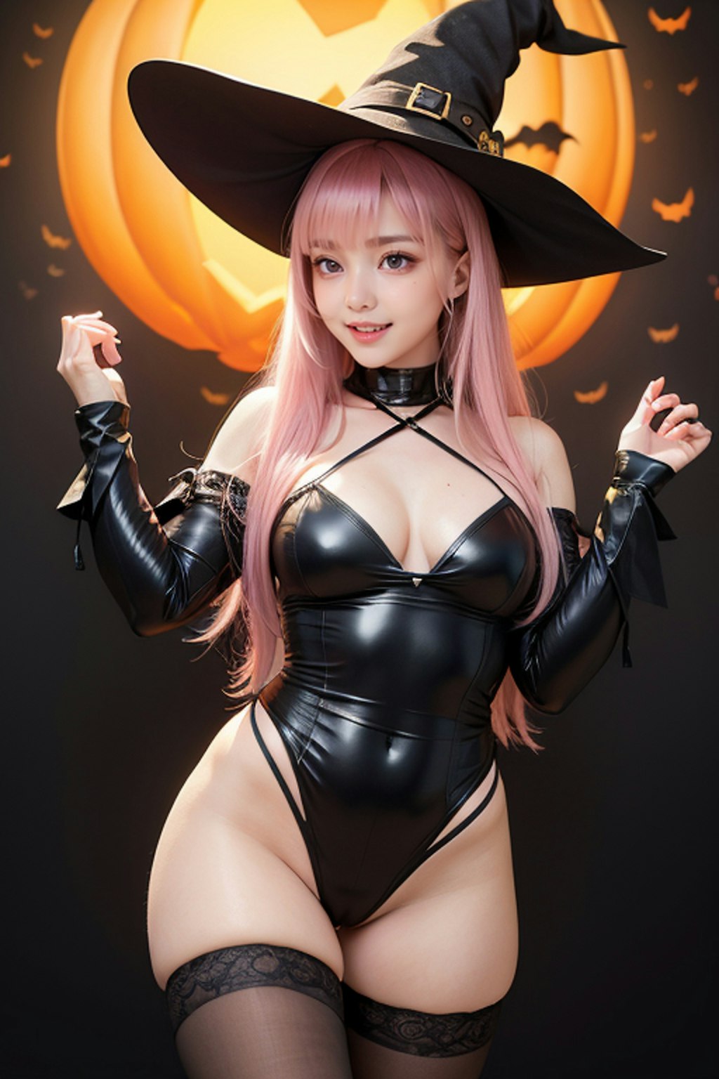 ハロウィンコスプレ ピンク5