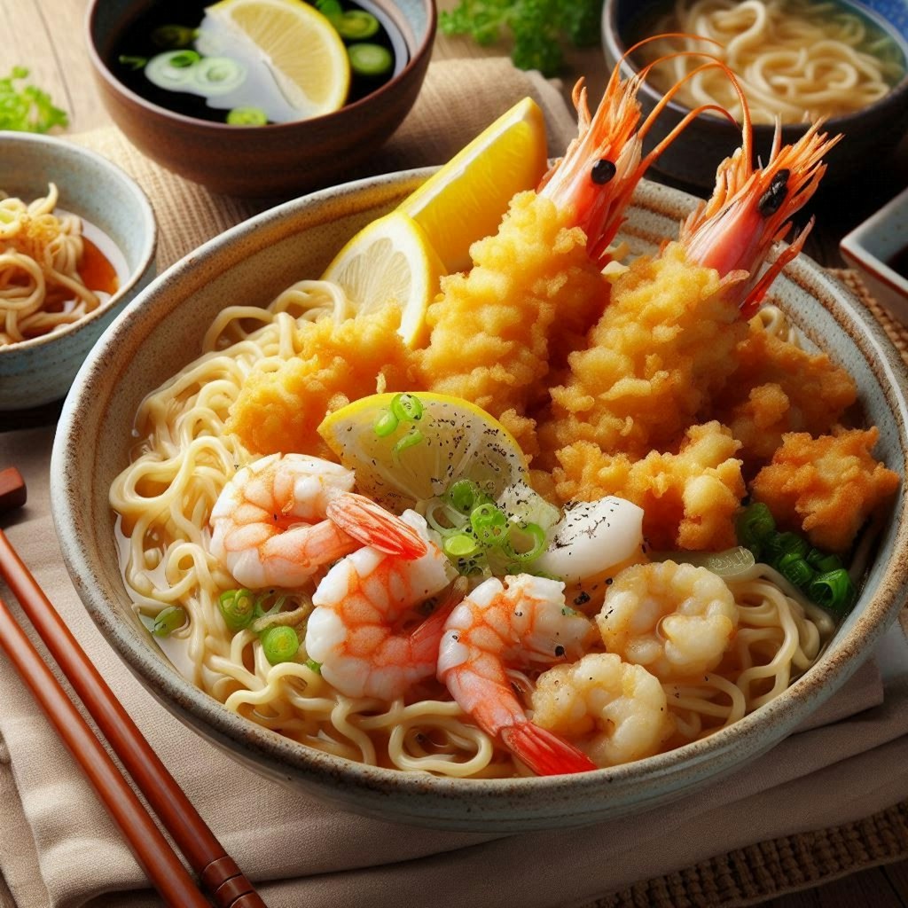 鶏天seafood noodle