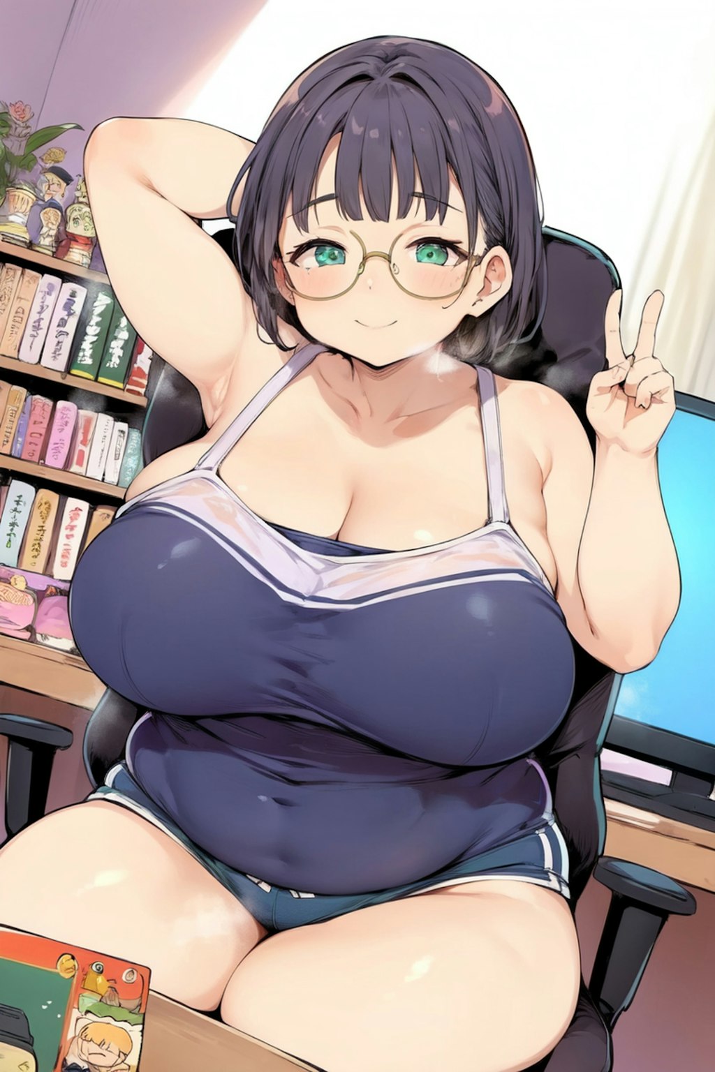 ぽっちゃりオタクの乳と脇