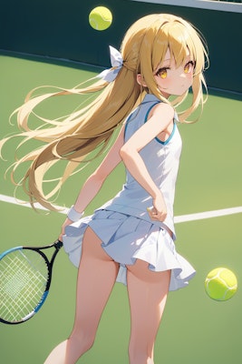 テニス(後ろから)