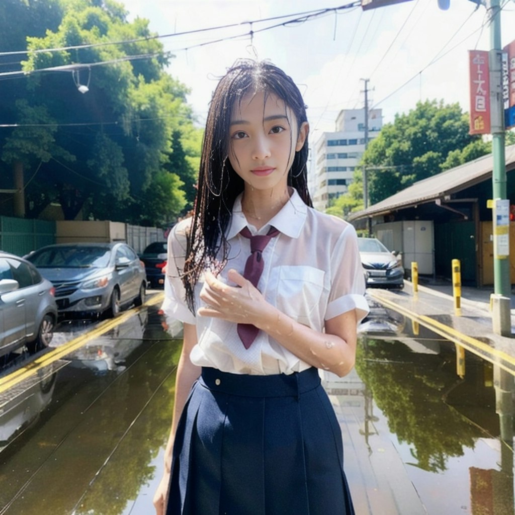 雨濡れ女子集①