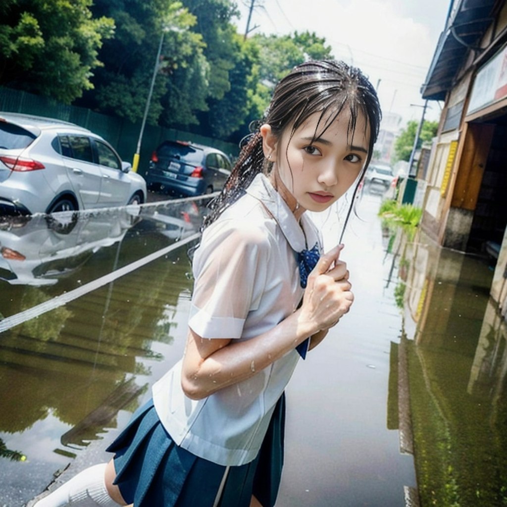 雨濡れ女子集①