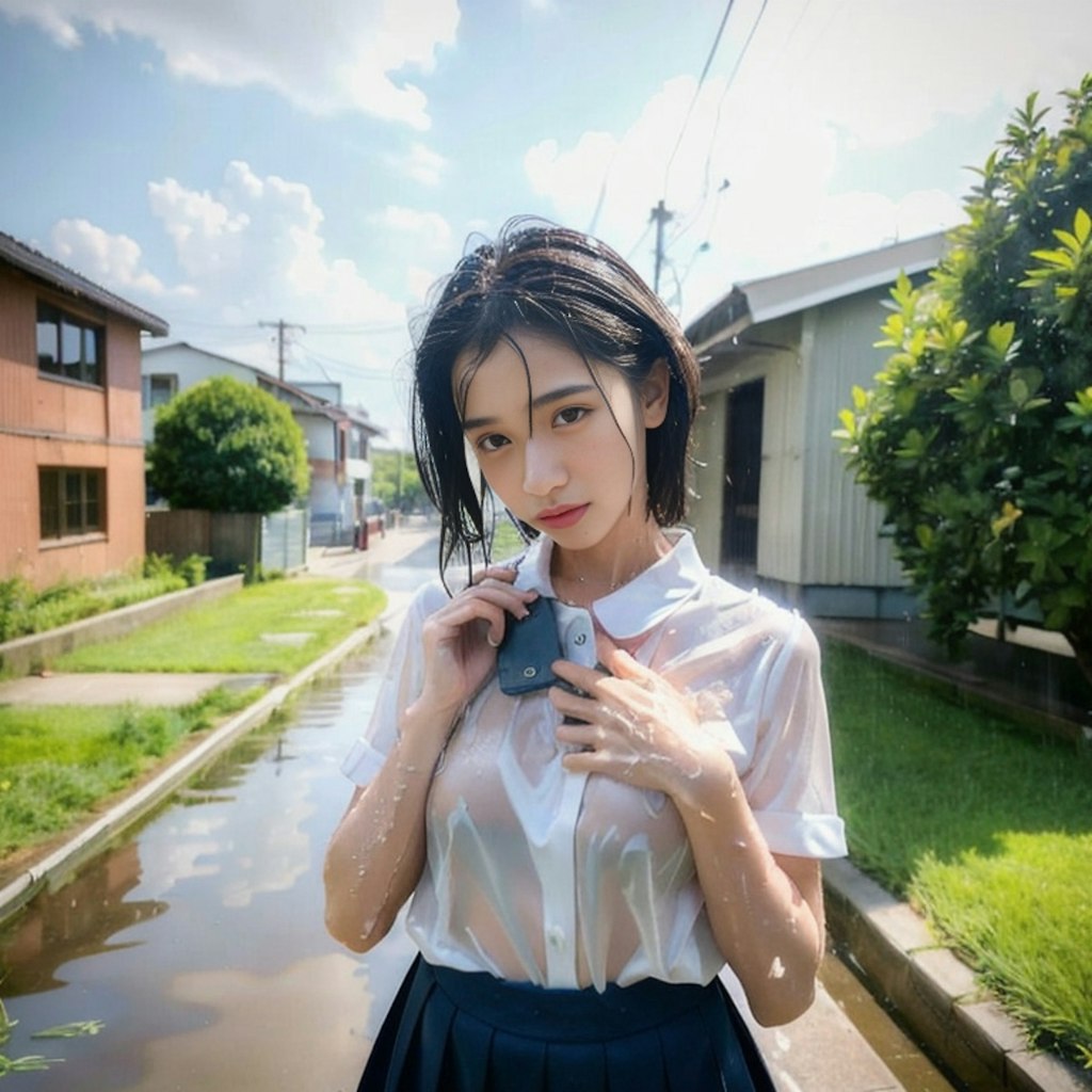 雨濡れ女子集①