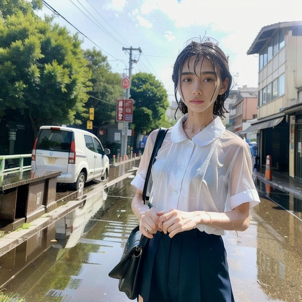 雨濡れ女子集①