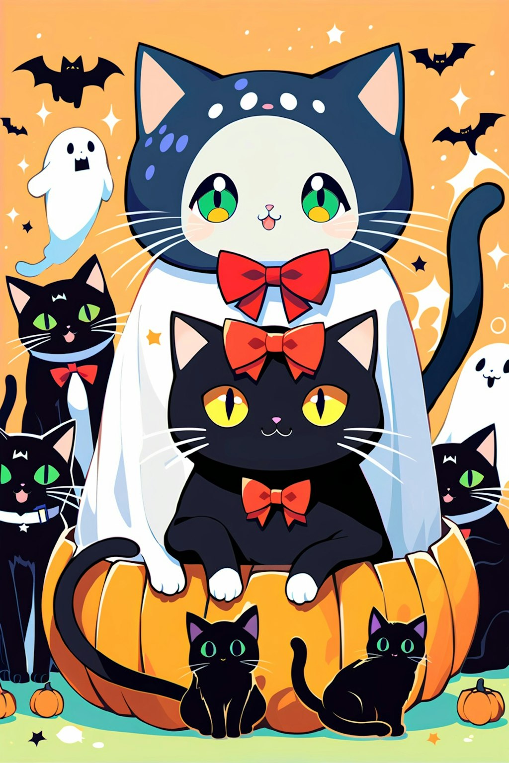 ハロウィン　猫