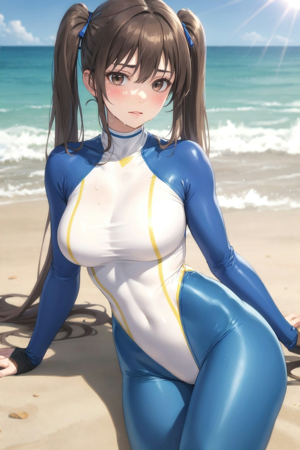 Lovely skintight thin wetsuit