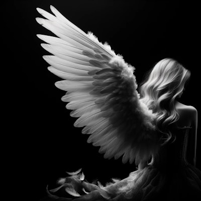 堕天使、片翼。