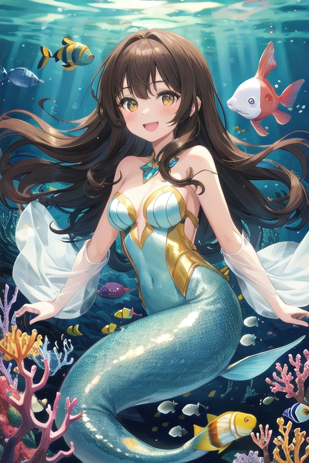 可愛いなごみ人魚🧜🏻‍♀️🪸🫧💕