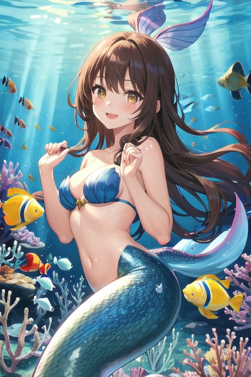 可愛いなごみ人魚🧜🏻‍♀️🪸🫧💕