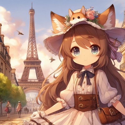 狐娘 旅をする　パリ