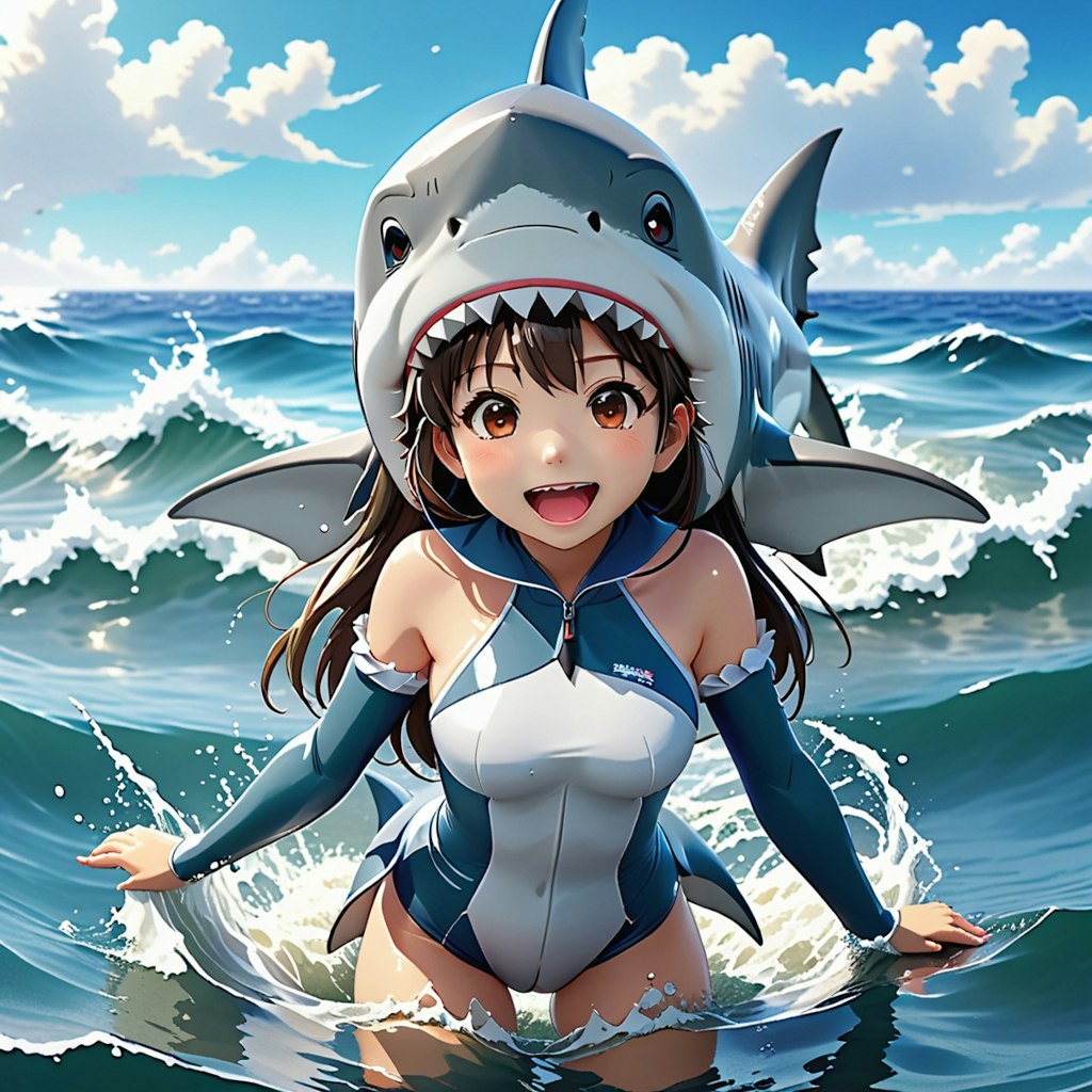 サメに噛まれちゃったよ🦈