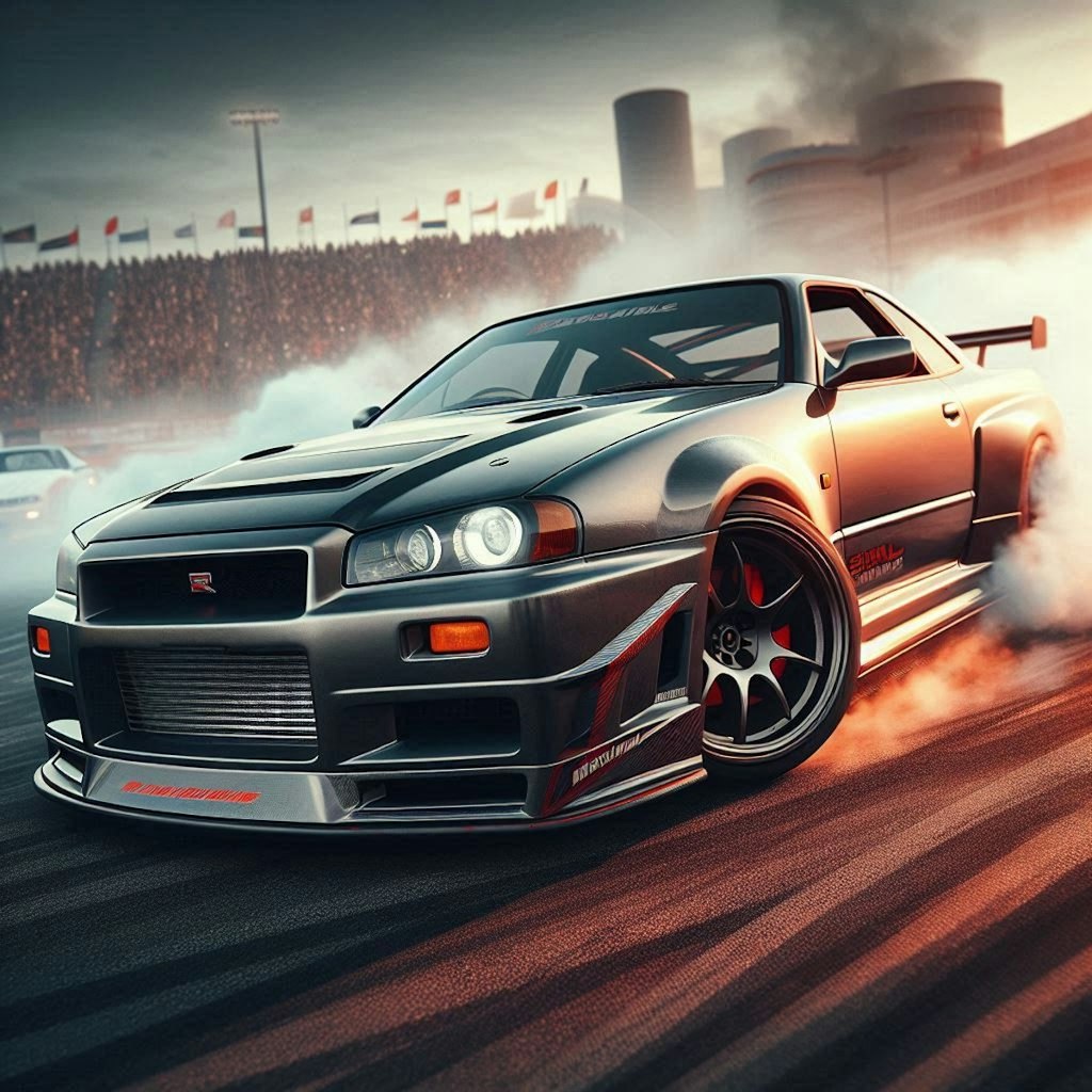 R34GT-Rのドリ車