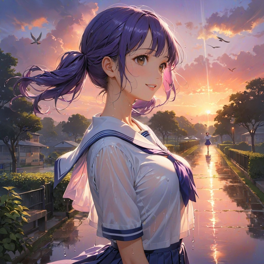 夏の通り雨(12枚)