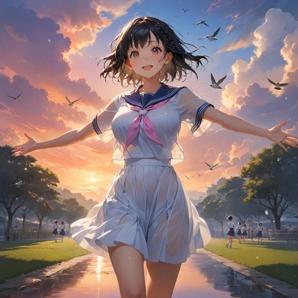 夏の通り雨(12枚)