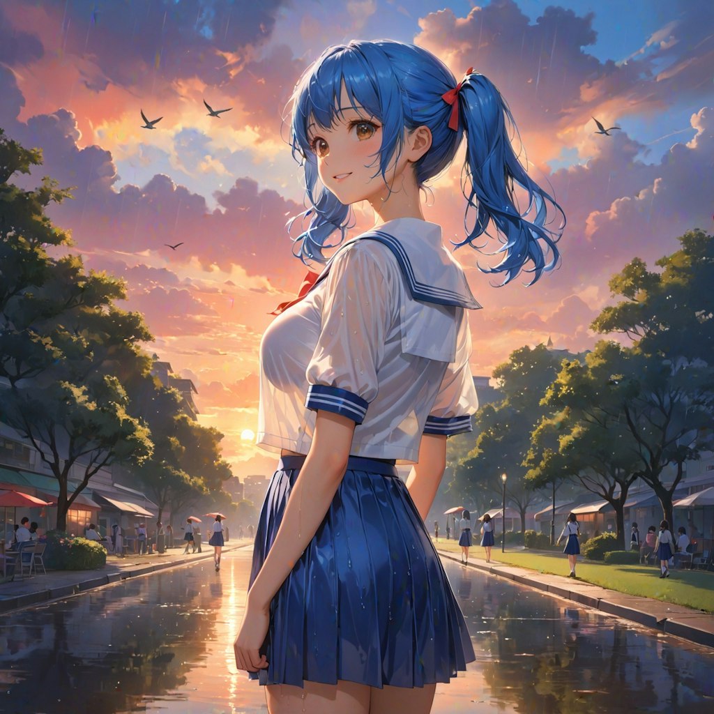 夏の通り雨(12枚)