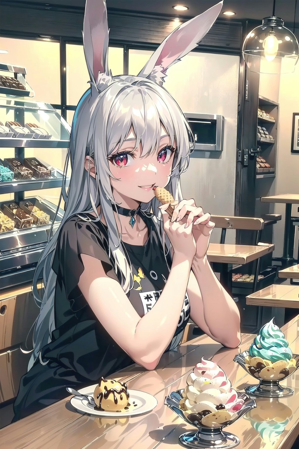 パフェ食べ放題なのです🍨🐰💕