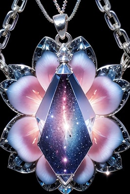 Flower and Galaxy Pendant