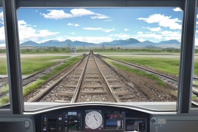 電車運転席からの風景